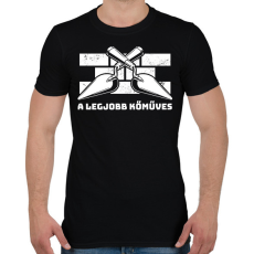 PRINTFASHION A legjobb kűműves - Férfi póló - Fekete