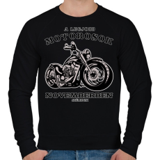 PRINTFASHION a legjobb motorosok - Férfi pulóver - Fekete