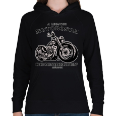 PRINTFASHION a legjobb motorosok - Női kapucnis pulóver - Fekete