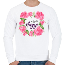 PRINTFASHION A legjobb Nagyi - Férfi pulóver - Fehér