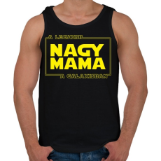 PRINTFASHION A legjobb nagymama a galaxisban - Férfi atléta - Fekete