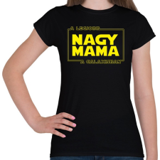 PRINTFASHION A legjobb nagymama a galaxisban - Női póló - Fekete női póló