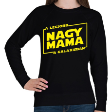 PRINTFASHION A legjobb nagymama a galaxisban - Női pulóver - Fekete