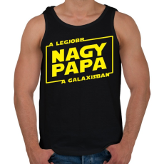 PRINTFASHION A legjobb nagypapa a galaxisban - Férfi atléta - Fekete