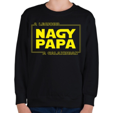 PRINTFASHION A legjobb nagypapa a galaxisban - Gyerek pulóver - Fekete gyerek pulóver, kardigán