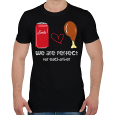 PRINTFASHION A legjobb páros - Férfi póló - Fekete