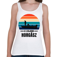 PRINTFASHION A legjobb pecás - Női atléta - Fehér női trikó