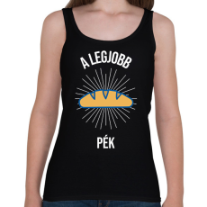 PRINTFASHION A legjobb pék - Női atléta - Fekete