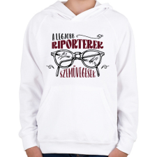 PRINTFASHION A legjobb riporterek - Gyerek kapucnis pulóver - Fehér gyerek pulóver, kardigán