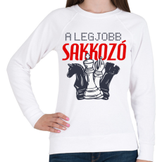 PRINTFASHION A legjobb sakkjátékos - Női pulóver - Fehér