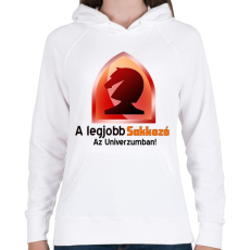 PRINTFASHION a legjobb sakkozó - Női kapucnis pulóver - Fehér