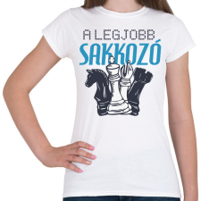 PRINTFASHION A legjobb sakkozó - Női póló - Fehér női póló