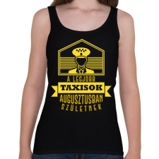 PRINTFASHION A legjobb taxisok - Hónappal - Női atléta - Fekete női trikó