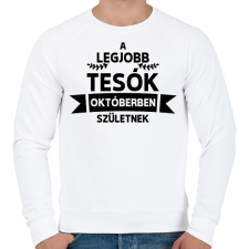 PRINTFASHION A legjobb tesók októberben születnek - Férfi pulóver - Fehér férfi pulóver, kardigán