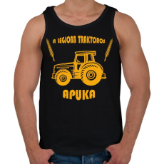 PRINTFASHION A legjobb traktoros apuka - Férfi atléta - Fekete