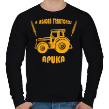 PRINTFASHION A legjobb traktoros apuka - Férfi pulóver - Fekete férfi pulóver, kardigán
