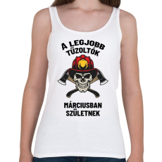 PRINTFASHION A legjobb tűzoltók - Női atléta - Fehér