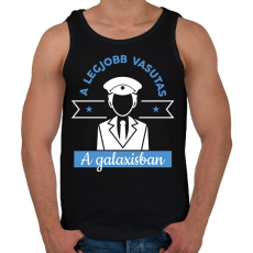 PRINTFASHION A legjobb vasutas - Férfi atléta - Fekete