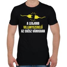 PRINTFASHION A legjobb villanyszerelő az egész városban - Férfi póló - Fekete férfi póló