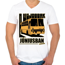 PRINTFASHION A Legjobbak - Férfi V-nyakú póló - Fehér férfi póló