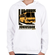 PRINTFASHION A Legjobbak - Gyerek kapucnis pulóver - Fehér