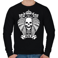 PRINTFASHION A legjobbak júliusban születtek - Férfi pulóver - Fekete