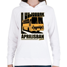 PRINTFASHION A Legjobbak - Női kapucnis pulóver - Fehér