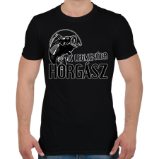PRINTFASHION A legmenőbb horgász - Férfi póló - Fekete férfi póló