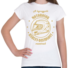 PRINTFASHION A legnagyobb motorosok - Harley-Davidson - Női póló - Fehér női póló
