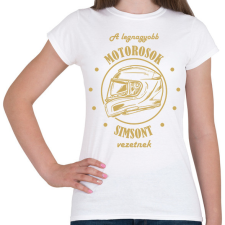 PRINTFASHION A legnagyobb motorosok - Simson - Női póló - Fehér női póló