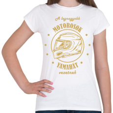 PRINTFASHION A legnagyobb motorosok - Yamaha - Női póló - Fehér
