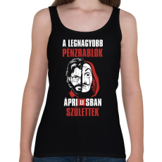 PRINTFASHION A legnagyobb pénzrablók áprilisban születtek - Női atléta - Fekete