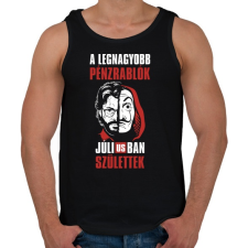 PRINTFASHION A legnagyobb pénzrablók júliusban születtek - Férfi atléta - Fekete atléta, trikó