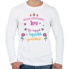 PRINTFASHION A legszebb ajándékod - Férfi hosszú ujjú póló - Fehér