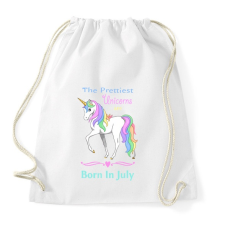 PRINTFASHION A legszebb egyszarvúak júniusban születnek - Sportzsák, Tornazsák - Fehér tornazsák