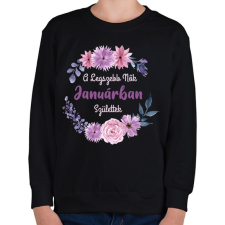 PRINTFASHION A legszebb nők janárban születtek - Gyerek pulóver - Fekete gyerek pulóver, kardigán