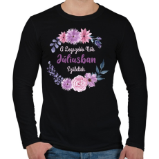 PRINTFASHION A legszebb nők júliusban születtek - Férfi hosszú ujjú póló - Fekete