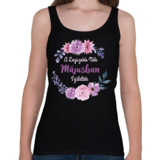 PRINTFASHION A legszebb nők májusban születtek - Női atléta - Fekete