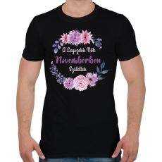 PRINTFASHION A legszebb nők novemberben születtek - Férfi póló - Fekete