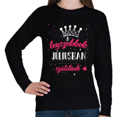 PRINTFASHION A legszebbek júlisban születnek - Női pulóver - Fekete