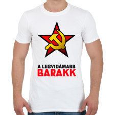 PRINTFASHION A LEGVIDÁMABB BARAKK - Férfi póló - Fehér férfi póló