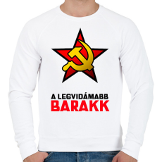 PRINTFASHION A LEGVIDÁMABB BARAKK - Férfi pulóver - Fehér