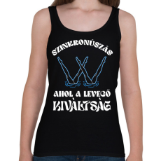 PRINTFASHION A levegő kiváltság - Női atléta - Fekete