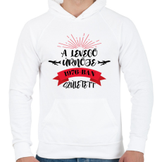 PRINTFASHION A levegő úrnője - Évszámmal - Férfi kapucnis pulóver - Fehér