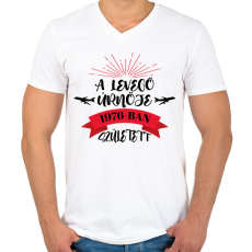 PRINTFASHION A levegő úrnője - Évszámmal - Férfi V-nyakú póló - Fehér