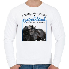 PRINTFASHION A lovak iránt érzet szeretetünk - Férfi pulóver - Fehér