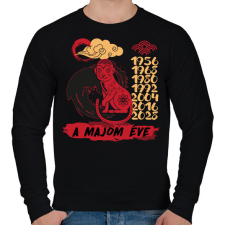 PRINTFASHION A majom éve - Férfi pulóver - Fekete férfi pulóver, kardigán