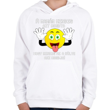 PRINTFASHION a mamám mindig - Gyerek kapucnis pulóver - Fehér gyerek pulóver, kardigán