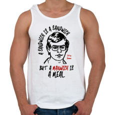 PRINTFASHION A manwich is a meal - Férfi atléta - Fehér