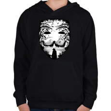 PRINTFASHION A maszk - Vérbosszú - Gyerek kapucnis pulóver - Fekete